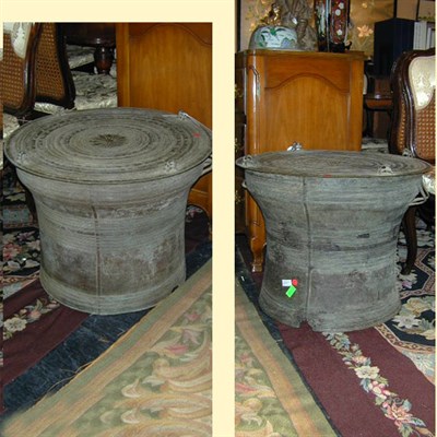 Lot 264 - Pair of Laotian Shan Bronze Rain Drums