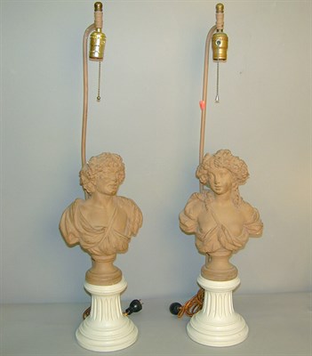 Lot 294 - Two Terra Cotta Busts of Bacchantes Each...