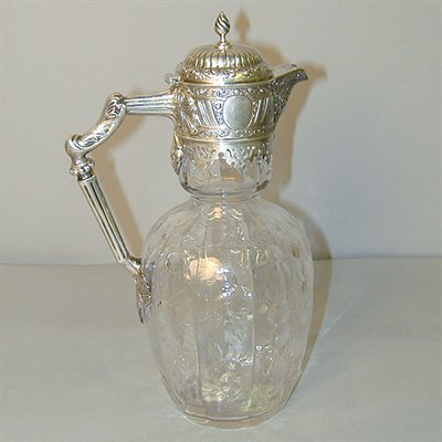 Lot 336 - English Silver Mounted Cut Glass Ewer