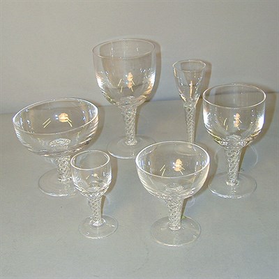 Lot 288 - Group of Stuart Colorless Glass Air Twist...