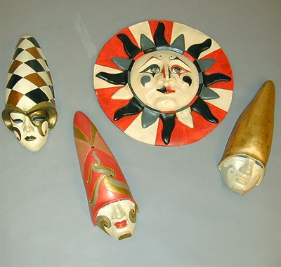 Lot 308 - Group of Venetian Conehead Carnival Masks...