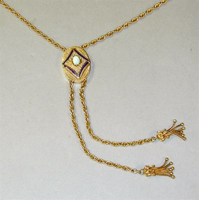 Lot 186 - Antique Style Slide Chain 14 kt. yellow gold,...