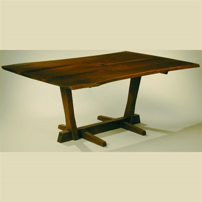 Lot 214 - Walnut Conoid Dining Table George Nakashima...