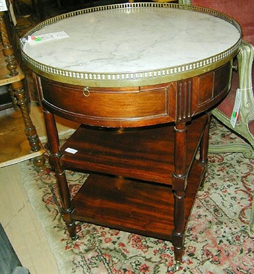 Lot 586 - Louis XV Style Marble Top Mahogany Bouillotte...