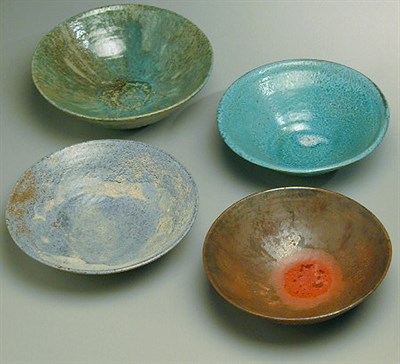 Lot 192 - Group of Four Pottery Bowls Lea Halpern In...
