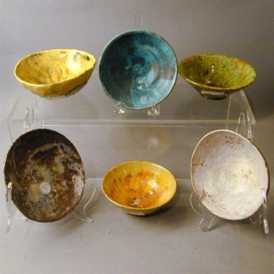 Lot 177 - Group of Six Pottery Bowls Lea Halpern In...