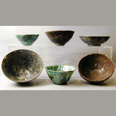 Lot 178 - Group of Six Pottery Bowls Lea Halpern With...