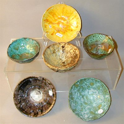 Lot 179 - Group of Six Pottery Bowls Lea Halpern With...