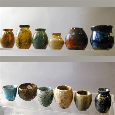 Lot 186 - Group of Pottery Cabinet Vases Lea Halpern...