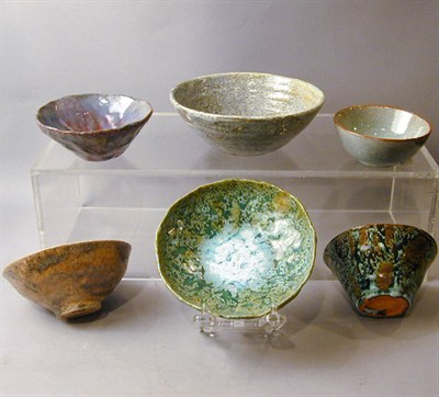 Lot 175 - Group of Six Pottery Bowls Lea Halpern With...