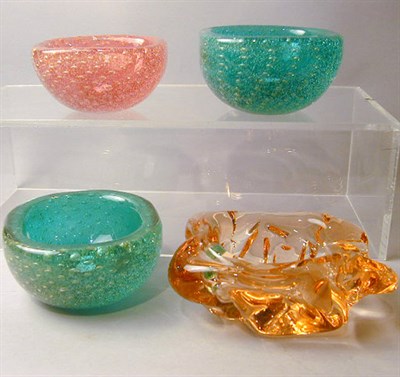Lot 147 - Group of Four Venini Glass Ashtrays With...