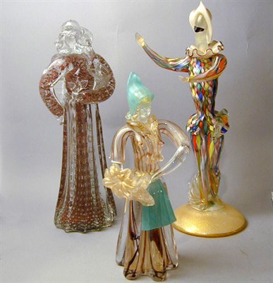 Lot 145 - Group of Three Italian Glass Figures...