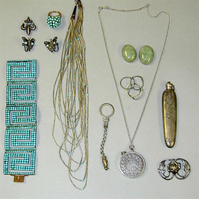 Lot 52 - Lot of Assorted Silver and Turquoise Jewelry...