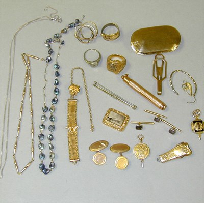 Lot 70 - Lot of Assorted Jewelry 9 and 10 kt. gold,...