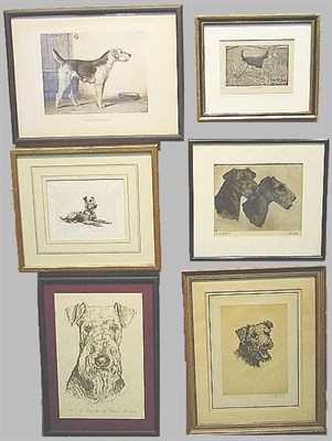 Lot 34 - Various Printmakers [Airedales] six prints,...