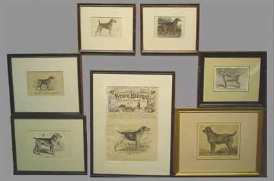Lot 99 - Various Printmakers [Airedales] Seven wood...