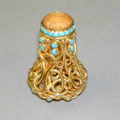 Lot 141 - Lady's Gold Cane Handle 18 kt. yellow gold, of...