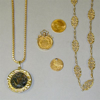 Lot 154 - Group of Assorted Gold Jewelry 18 kt. and 14...