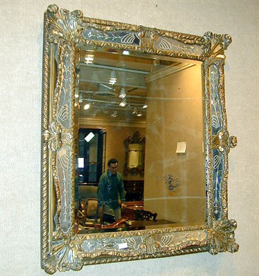 Lot 369 - Venetian Style Gilt Carved Wood and Etched...