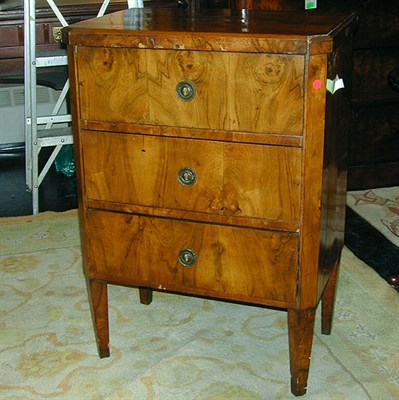 Lot 91 - Biedermeier Style Walnut Side Cabinet