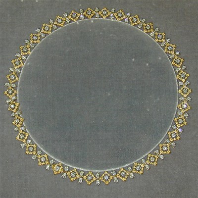Lot 326 - Gold and Diamond Link Necklace 18 kt. yellow...