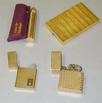 Lot 222 - Group of Lady's Gold Accessories 14 kt. yellow...