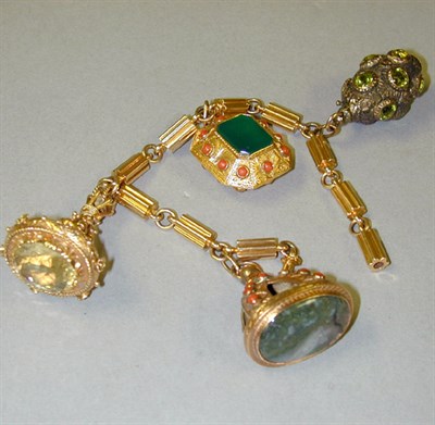 Lot 170 - Gold Charm Bracelet 14 kt. yellow gold, the...