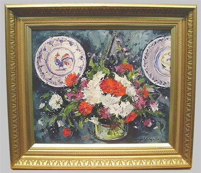 Lot 65 - Georges Yoldjoglou Continental, b. 1935 FLEURS...