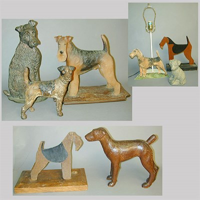 Lot 60 - Group of Seven Metal, Wood and Composition...