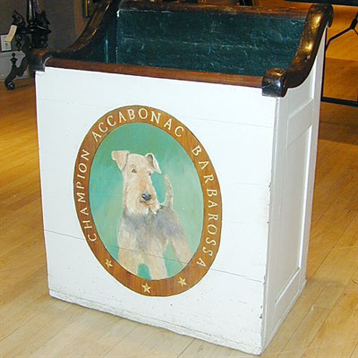 Lot 61 - Country Painted Feed Bin Decorated with an...