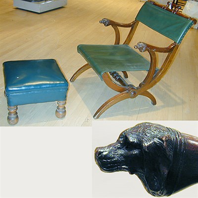Lot 32 - Victorian Mahogany Folding Armchair With a...