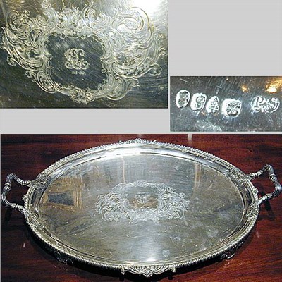 Lot 223 - George III Silver Two-Handled Footed Serving...