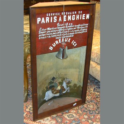 Lot 530 - French Tole Painted Automated Game