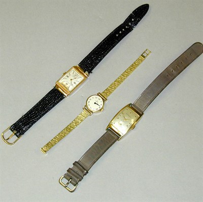 Lot 51 - Three Assorted Wristwatches 14 kt. yellow gold...