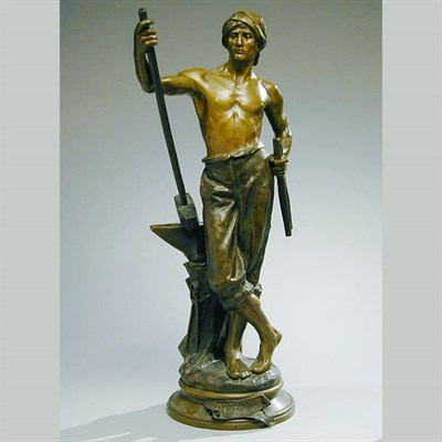 Lot 521 - Bronze Figure Le Travail Depicting a...