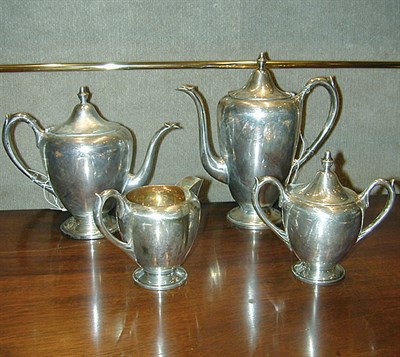 Lot 356 - Sterling Silver Four-Piece Tea and Coffee...