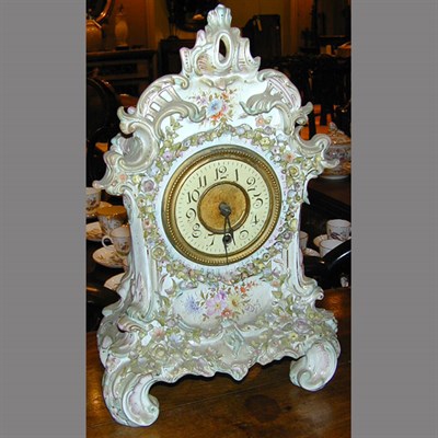 Lot 231A - Continental Porcelain Mantel Clock