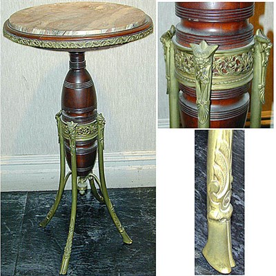 Lot 267 - Victorian Gilt-Bronze Mahogany Pedestal The...