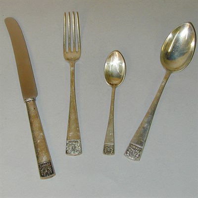 Lot 318A - Continental Silver Flatware Service...