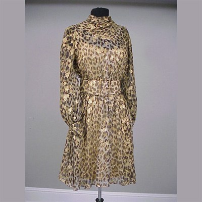 Lot 627 - Adele Simpson Leopard Print Tent Dress...