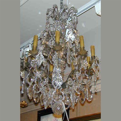 Lot 504 - Louis XV Style Patinated-Metal and Cut Glass...