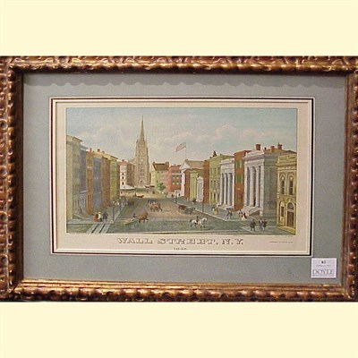 Lot 82 - After Deroy WALL STREET, NEW YORK Hand-colored...