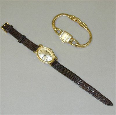 Lot 81 - Two Lady's Gold Wristwatches Comprising one 14...