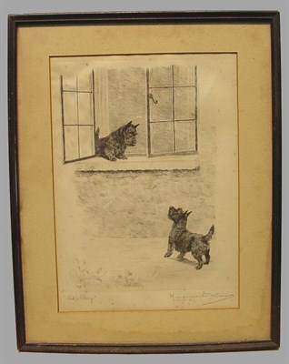 Lot 77 - Marguerite Kirmse "Let's Play" etching, signed...