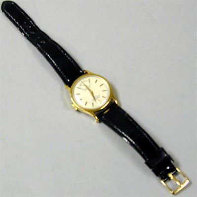 Lot 237 - Gentleman's Wristwatch The leather band...