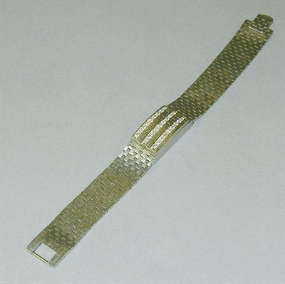 Lot 356 - Lady's Diamond Wristwatch The platinum band,...