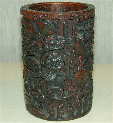 Lot 143 - Chinese Carved Bamboo Bitong