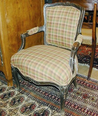 Lot 363 - Pair of Louis XV Style Upholstered Walnut...