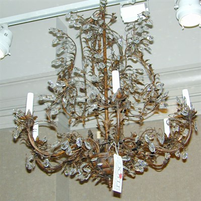 Lot 433 - Italian Rococo Style Patinated-Metal and Glass...