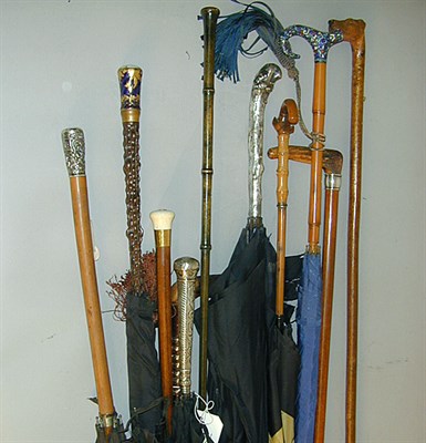 Lot 494 - Miscellaneous Group of Canes and Umbrellas...
